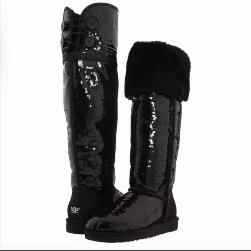UGG Sequin Bailey Boots 6 Tall Over The Knee